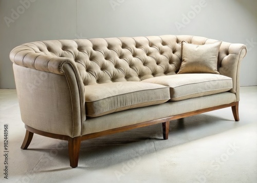 Characterized by a sleek, low back and curvaceous sides, this stylish sofa is a staple in living rooms and lounges.