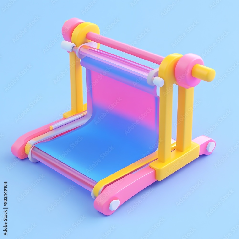 3D Icon: Tools for Silk Screen Printing Designs Illustration Logo 3D Icon: Tools for Silk Screen Printing Designs Illustration Logo