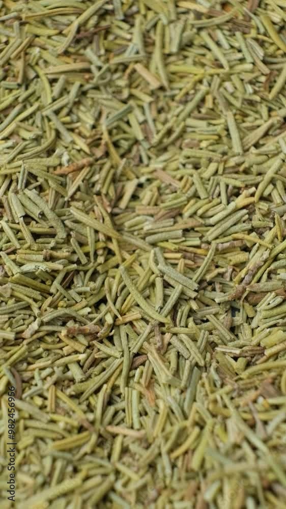 Slow rotation of rosemary. Vertical macro seasoning. Slow rotation of rosemary. Vertical macro seasoning.