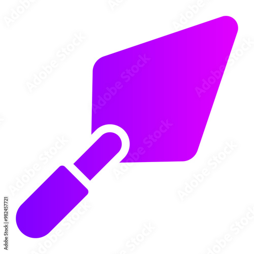 brick trowel gradient icon