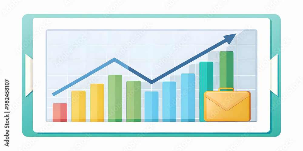 Sleek Flat Border Frame with Credit Cards and Profit Charts - Ideal for Financial Growth & Business Services Sleek Flat Border Frame with Credit Cards and Profit Charts - Ideal for Financial Growth & Business Services
