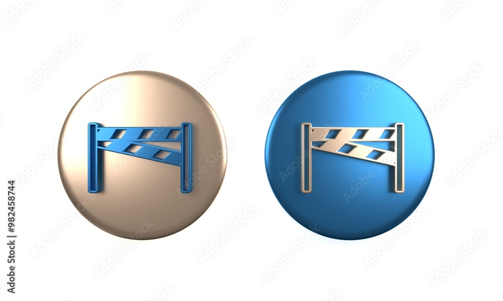 Colorful Crime scene icon isolated on white background. Circle button. 3D render illustration Colorful Crime scene icon isolated on white background. Circle button. 3D render illustration