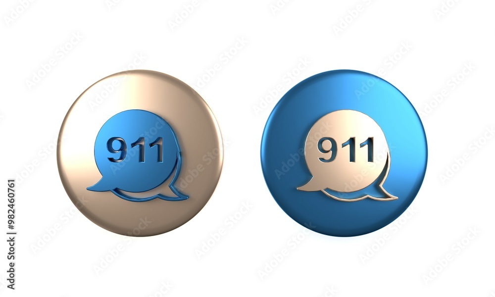 Colorful Telephone with emergency call 911 icon isolated on white background. Police, ambulance, fire department, call, phone. Circle button. 3D render illustration Colorful Telephone with emergency call 911 icon isolated on white background. Police, ambulance, fire department, call, phone. Circle button. 3D render illustration