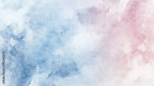 A soft watercolor abstract background in pastel shades of light grey, baby blue, and pale pink, with smooth gradients and gentle brushstrokes.