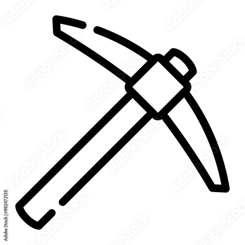 pickaxe line icon