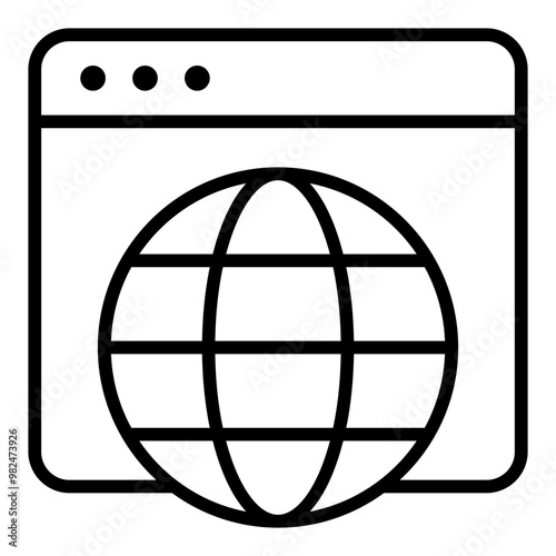 Website line icon