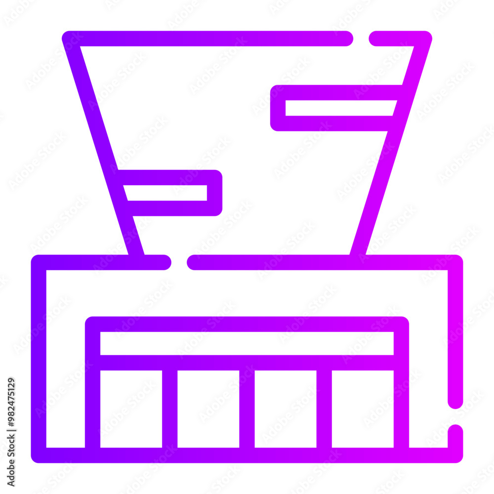 museum gradient icon museum gradient icon
