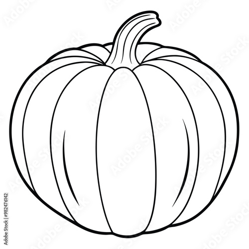 Pumpkin vegetable vector silhouette 