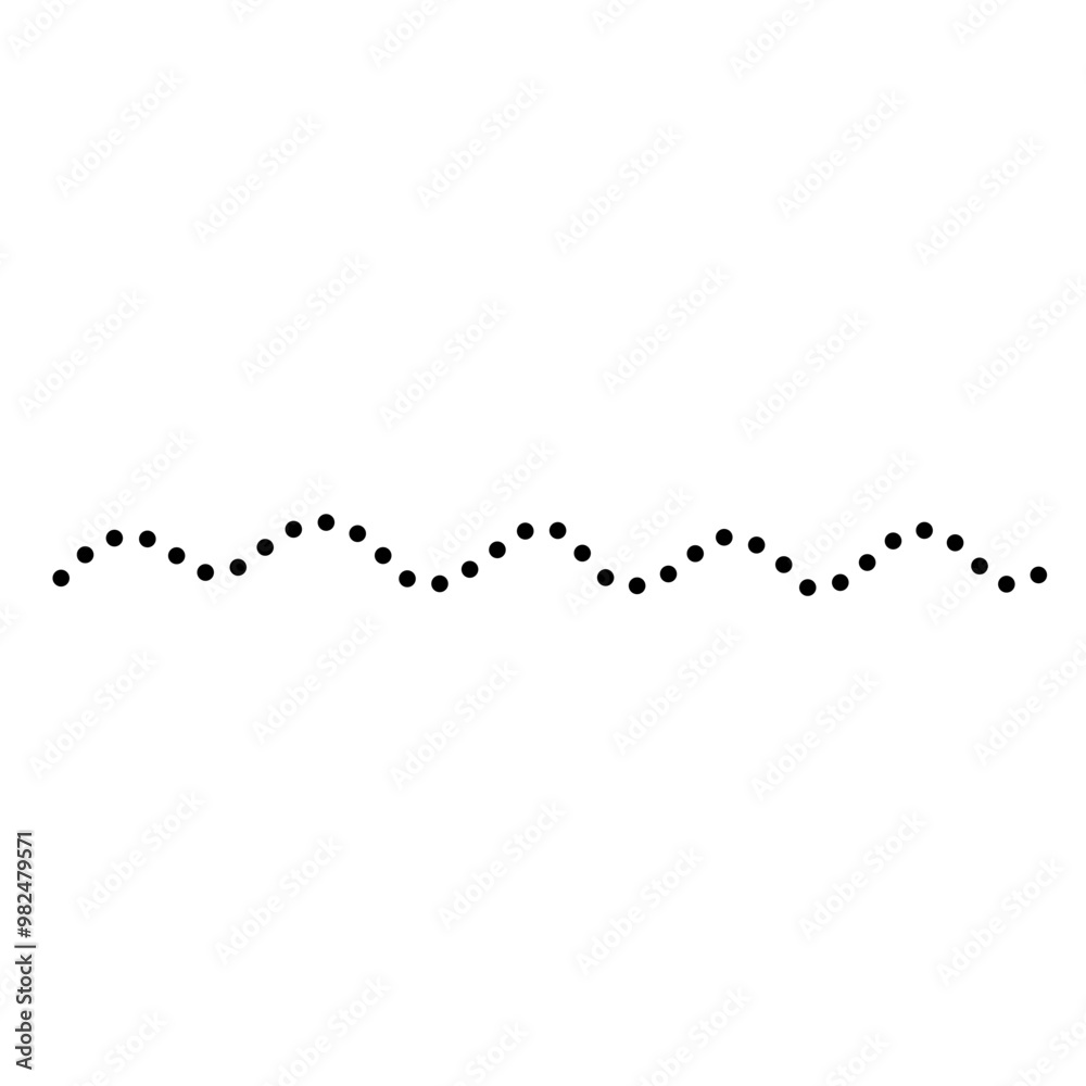 Wavy Zig Zag Dotted Line Wavy Zig Zag Dotted Line