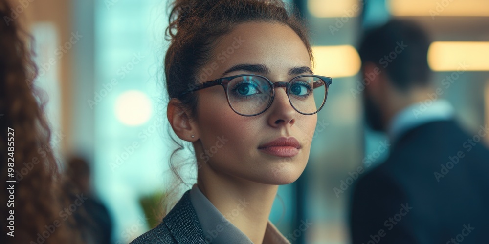 Modern Businesswoman in Office Environment Modern Businesswoman in Office Environment
