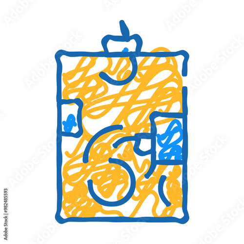 ballot box doodle icon sketch vector. ballot box sign. isolated symbol illustration