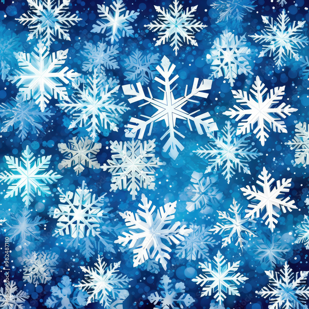 Winter background with snowflakes Winter background with snowflakes