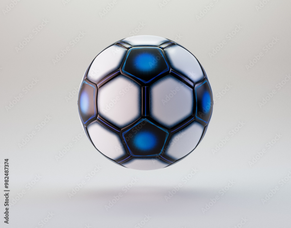 Naklejka premium Modern Moulded Soccer Football