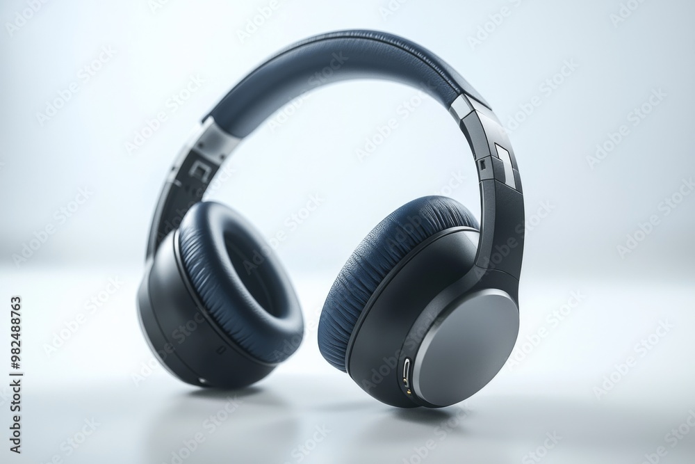 Modern Wireless Headphone Mockup Isolated created with Generative AI