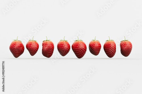 Irregular Shaped Strawberries photo