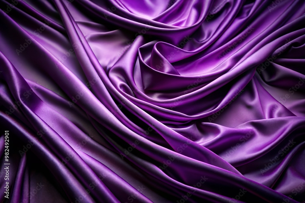 Purple silk fabric flowing with smooth texture and rich color Purple silk fabric flowing with smooth texture and rich color