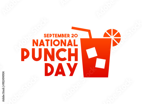 National Punch Day. September 20. Gradient color.