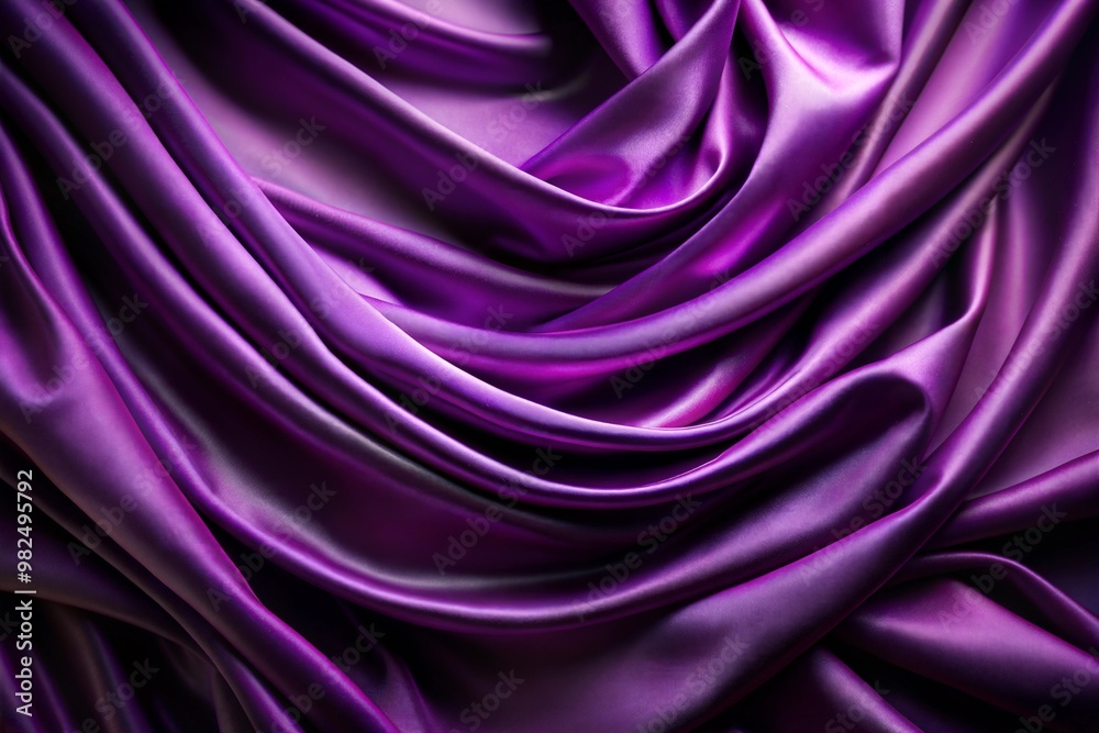 Obraz premium Soft flowing texture of purple silk fabric close-up