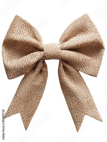 Stylish brown fabric bow