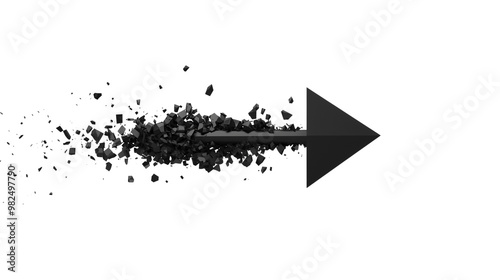 3D arrow shattering in motion