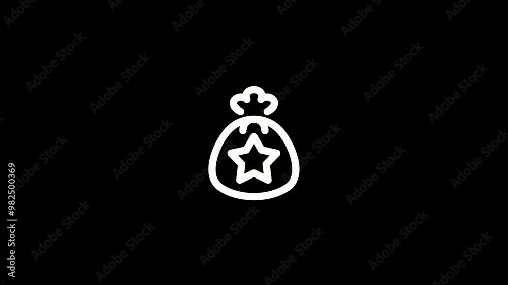 Merry Christmas and Happy New Year animation with white icon -Holiday Christmas greeting card. Merry Christmas and Happy New Year animation with white icon -Holiday Christmas greeting card.
