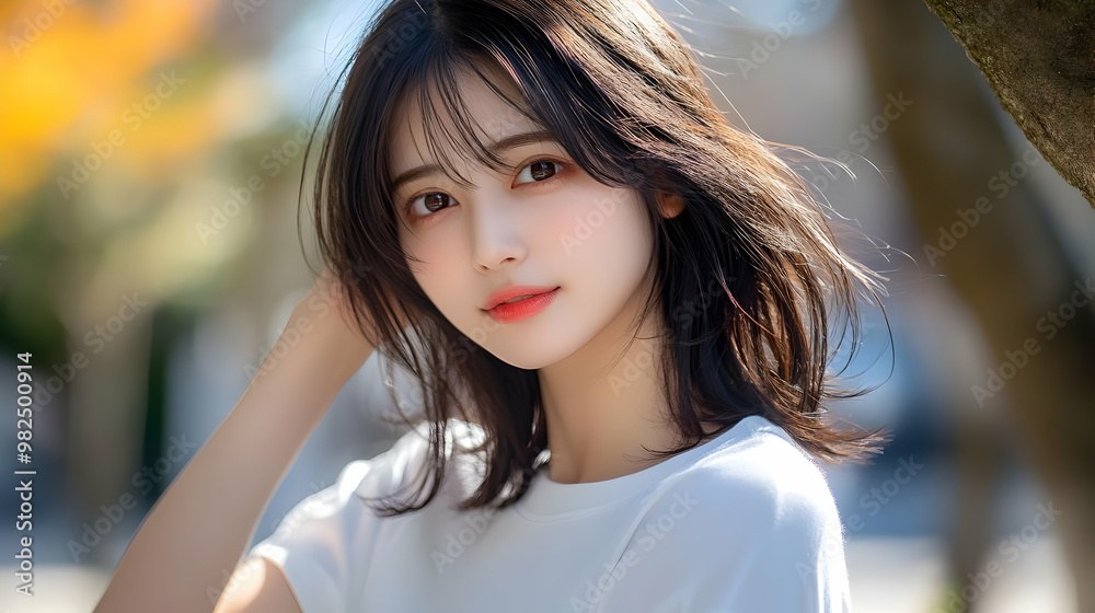 Beautiful Asian Woman with Black Hair Beautiful Asian Woman with Black Hair