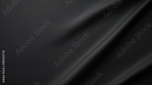Dark Black Background Wallpaper Luxurious Fabric Flowing Elegantly Abstract Presentation Slides Template Pattern Plain Solid Color Beautiful Gradient Illustration with Copy Space 16:9	