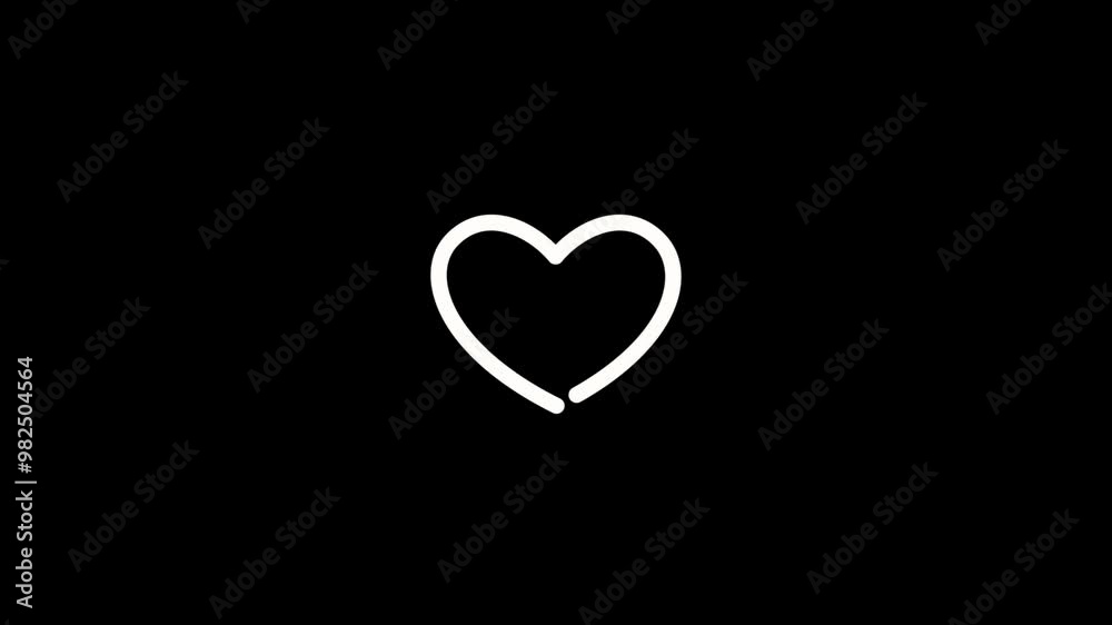 This icon motion black heart shape on a white background is suitable for social media posts, Valentine's Day cards, and wedding invitations.Icon Animation - 4K stock video This icon motion black heart shape on a white background is suitable for social media posts, Valentine's Day cards, and wedding invitations.Icon Animation - 4K stock video