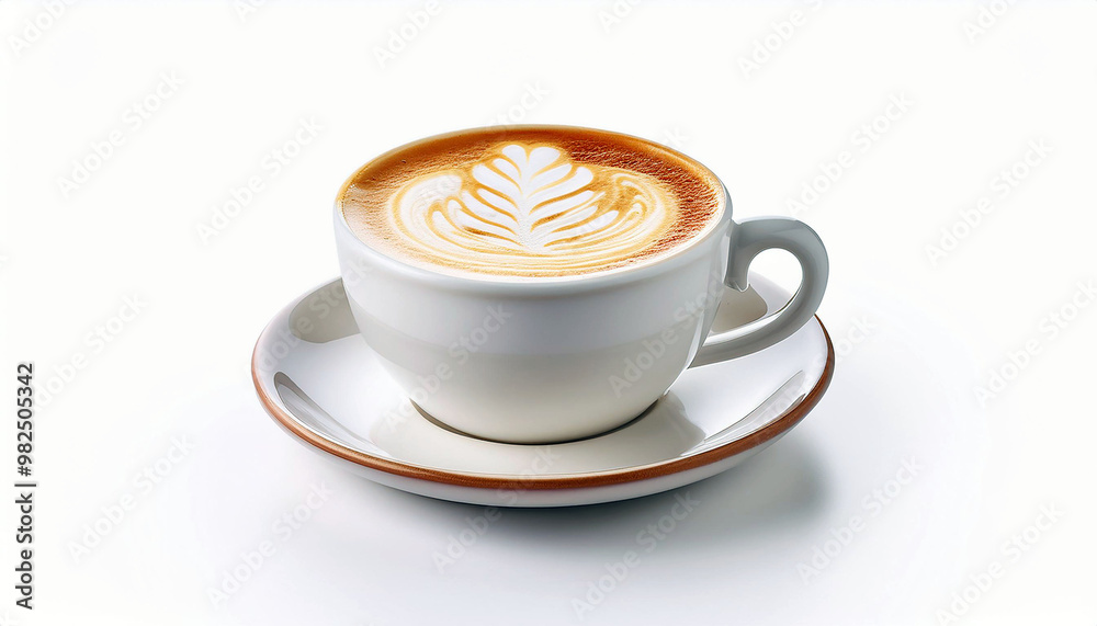 Fototapeta premium Latte Art in a White Mug