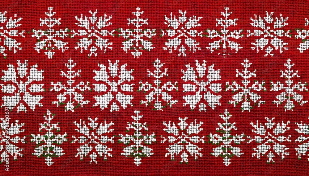 Christmas and New Year red and white seamless pattern Christmas and New Year red and white seamless pattern