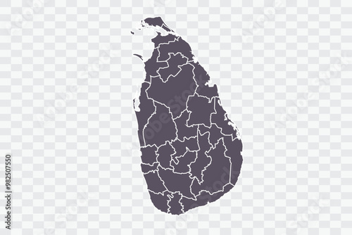 Sri Lanka Map Smoke Color on White Background quality files Png