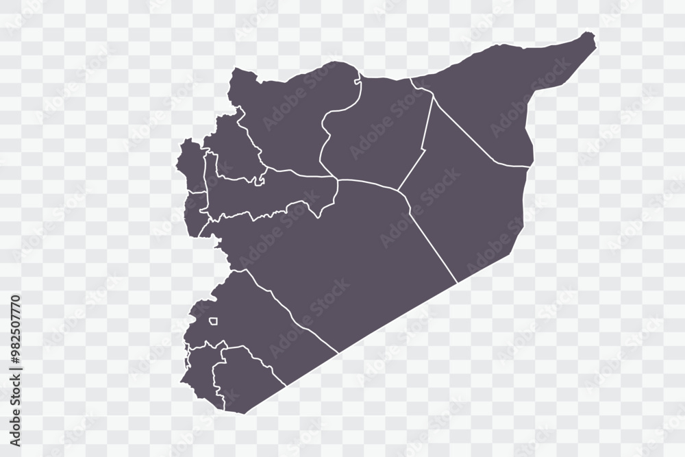 Obraz premium Syria Map Smoke Color on White Background quality files Png