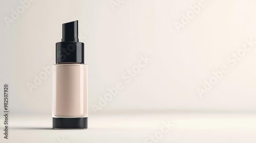 Foundation bottle with pump, packshot for beauty ads photo