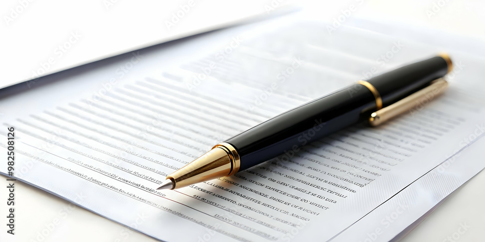 Isolated Business Contract and Pen Icon Vector for Corporate Branding, Legal Services & Business Promotions on White Background Isolated Business Contract and Pen Icon Vector for Corporate Branding, Legal Services & Business Promotions on White Background