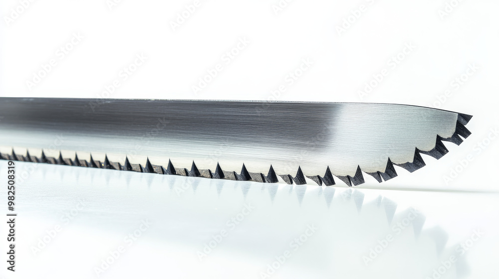 A detailed close-up of sharp metal teeth on a saw blade, highlighting the precision and industrial design of cutting tools used in woodworking or metalworking.
A detailed close-up of sharp metal teeth on a saw blade, highlighting the precision and industrial design of cutting tools used in woodworking or metalworking.