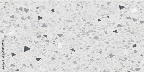 Terrazzo texture. Polished concrete floor and wall pattern. Old terrazzo flooring in seamless patterns texture , polished light gray, black and white stone for background. 
