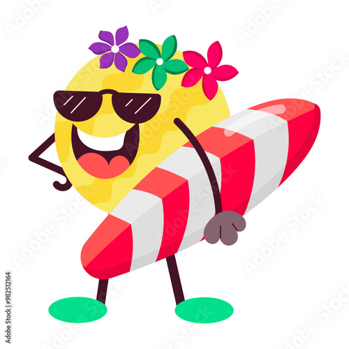 A flat style sticker of shorts 
