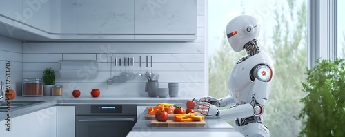 Futuristic Humanoid Robot C...