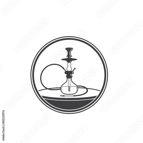 illustration of hookah smoke or shisha smoke, vector art.