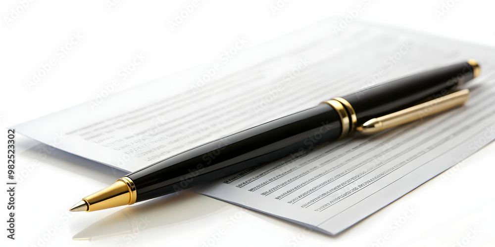 Isolated Business Contract and Pen Icon Vector for Corporate Branding, Legal Services, and Business Promotions on White Background Isolated Business Contract and Pen Icon Vector for Corporate Branding, Legal Services, and Business Promotions on White Background