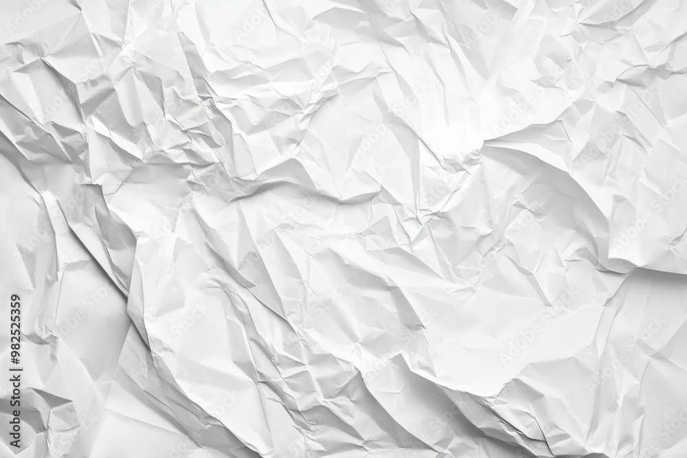 Fototapeta premium It is crumpled white paper that can be used for various purposes.