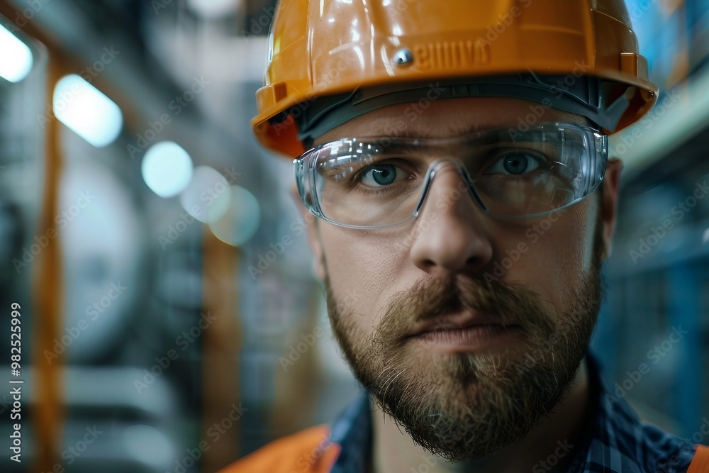 Skillful worker and modern factory industrial enterprise generative AI