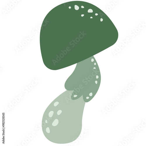 Mushroom toxic forest plant icon
