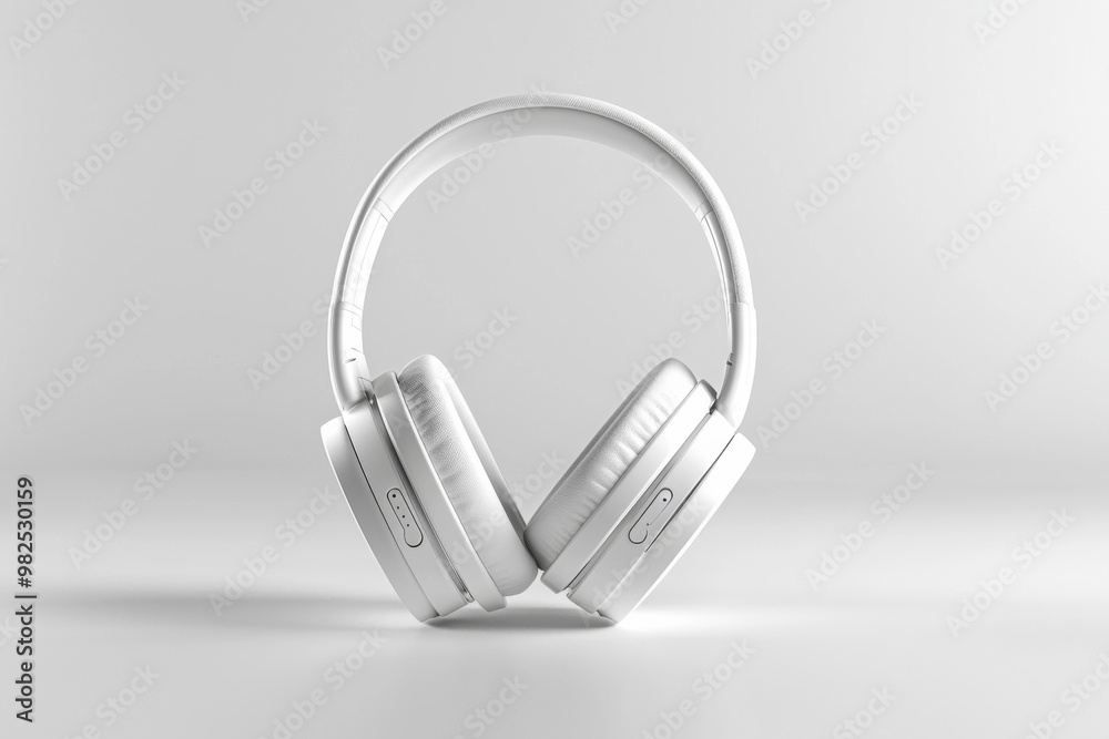 Modern Wireless Headphone Mockup Isolated created with Generative AI Modern Wireless Headphone Mockup Isolated created with Generative AI