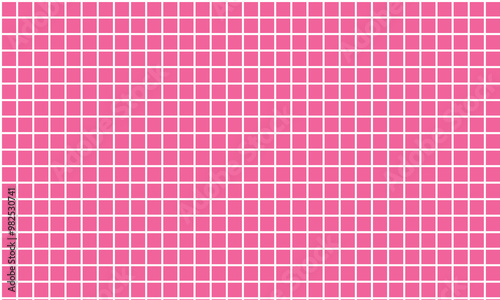 Seamless pink and white windowpane pattern. Checkered plaid repeating background. Tattersall tartan texture print for textile and fabric swatch. Repeated neutral check wallpaper. Vector backdrop