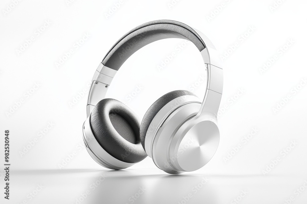 Modern Wireless Headphone Mockup Isolated created with Generative AI Modern Wireless Headphone Mockup Isolated created with Generative AI