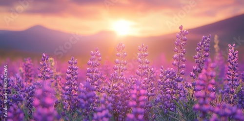 The background is reminiscent of summer with pink wildflowers blooming and a field of crownvetch in bloom.