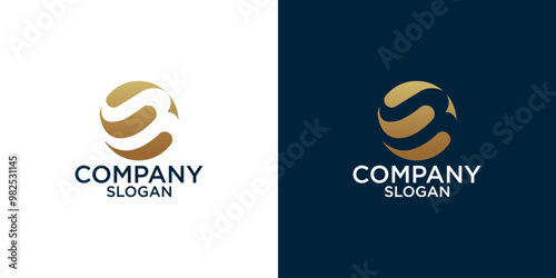 initial b abstract monogram logo vector design