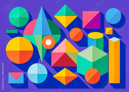 Wallpaper Mural abstract geometric background Torontodigital.ca