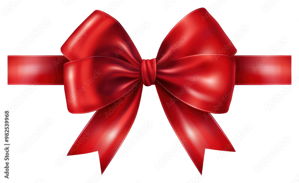 Fototapeta premium PNG Red ribbon bow celebration accessories decoration.